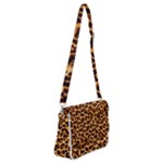 Giraffe Texture, Close-up, Giraffe Skin Texture Shoulder Bag with Back Zipper