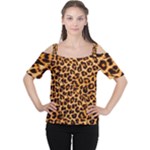 Giraffe Texture, Close-up, Giraffe Skin Texture Cutout Shoulder T-Shirt