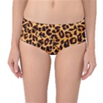 Giraffe Texture, Close-up, Giraffe Skin Texture Mid-Waist Bikini Bottoms