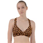 Giraffe Texture, Close-up, Giraffe Skin Texture Sweetheart Sports Bra