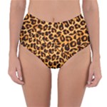 Giraffe Texture, Close-up, Giraffe Skin Texture Reversible High-Waist Bikini Bottoms