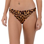 Giraffe Texture, Close-up, Giraffe Skin Texture Band Bikini Bottoms