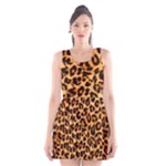 Giraffe Texture, Close-up, Giraffe Skin Texture Scoop Neck Skater Dress