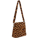 Giraffe Texture, Close-up, Giraffe Skin Texture Zipper Messenger Bag