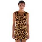 Giraffe Texture, Close-up, Giraffe Skin Texture Wrap Front Bodycon Dress