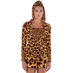 Giraffe Texture, Close-up, Giraffe Skin Texture Long Sleeve Hooded T-shirt