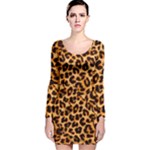 Giraffe Texture, Close-up, Giraffe Skin Texture Long Sleeve Velvet Bodycon Dress