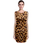 Giraffe Texture, Close-up, Giraffe Skin Texture Classic Sleeveless Midi Dress