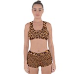 Giraffe Texture, Close-up, Giraffe Skin Texture Racerback Boyleg Bikini Set