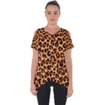 Giraffe Texture, Close-up, Giraffe Skin Texture Cut Out Side Drop T-Shirt