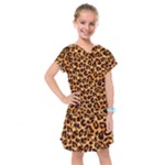 Giraffe Texture, Close-up, Giraffe Skin Texture Kids  Drop Waist Dress