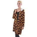 Giraffe Texture, Close-up, Giraffe Skin Texture Hooded Pocket Cardigan