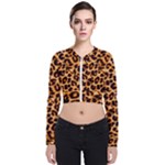 Giraffe Texture, Close-up, Giraffe Skin Texture Long Sleeve Zip Up Bomber Jacket