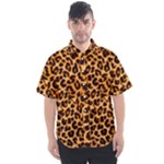 Giraffe Texture, Close-up, Giraffe Skin Texture Men s Short Sleeve Shirt