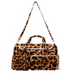 Giraffe Texture, Close-up, Giraffe Skin Texture Sports Gym Duffle Bag with Shoe Compartment