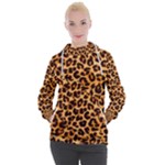 Giraffe Texture, Close-up, Giraffe Skin Texture Women s Hooded Pullover