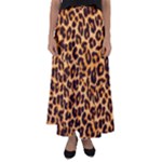 Giraffe Texture, Close-up, Giraffe Skin Texture Flared Maxi Skirt