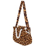 Giraffe Texture, Close-up, Giraffe Skin Texture Rope Handles Shoulder Strap Bag