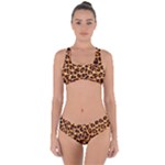 Giraffe Texture, Close-up, Giraffe Skin Texture Criss Cross Bikini Set