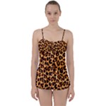 Giraffe Texture, Close-up, Giraffe Skin Texture Babydoll Tankini Set