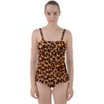 Giraffe Texture, Close-up, Giraffe Skin Texture Twist Front Tankini Set