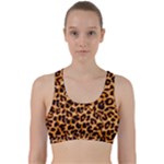 Giraffe Texture, Close-up, Giraffe Skin Texture Back Weave Sports Bra