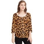 Giraffe Texture, Close-up, Giraffe Skin Texture Chiffon Quarter Sleeve Blouse