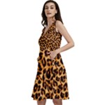 Giraffe Texture, Close-up, Giraffe Skin Texture Sleeveless V-Neck Skater Dress with Pockets