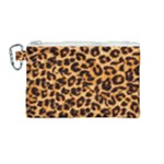 Giraffe Texture, Close-up, Giraffe Skin Texture Canvas Cosmetic Bag (Medium)