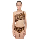 Giraffe Texture, Close-up, Giraffe Skin Texture Spliced Up Two Piece Swimsuit