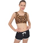 Giraffe Texture, Close-up, Giraffe Skin Texture V-Back Sports Bra