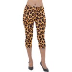 Giraffe Texture, Close-up, Giraffe Skin Texture Lightweight Velour Capri Leggings 