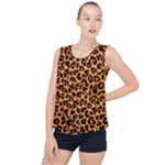 Giraffe Texture, Close-up, Giraffe Skin Texture Bubble Hem Chiffon Tank Top