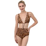 Giraffe Texture, Close-up, Giraffe Skin Texture Tied Up Two Piece Swimsuit