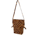 Giraffe Texture, Close-up, Giraffe Skin Texture Folding Shoulder Bag