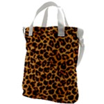 Giraffe Texture, Close-up, Giraffe Skin Texture Canvas Messenger Bag