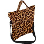 Giraffe Texture, Close-up, Giraffe Skin Texture Fold Over Handle Tote Bag