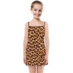 Giraffe Texture, Close-up, Giraffe Skin Texture Kids  Summer Sun Dress