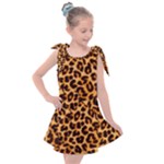 Giraffe Texture, Close-up, Giraffe Skin Texture Kids  Tie Up Tunic Dress