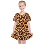 Giraffe Texture, Close-up, Giraffe Skin Texture Kids  Smock Dress