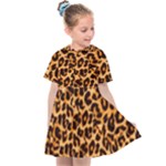 Giraffe Texture, Close-up, Giraffe Skin Texture Kids  Sailor Dress