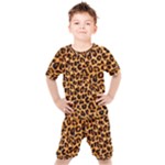 Giraffe Texture, Close-up, Giraffe Skin Texture Kids  T-Shirt and Shorts Set