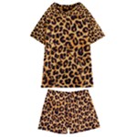 Giraffe Texture, Close-up, Giraffe Skin Texture Kids  Swim T-Shirt and Shorts Set