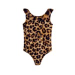 Giraffe Texture, Close-up, Giraffe Skin Texture Kids  Frill Swimsuit