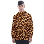 Giraffe Texture, Close-up, Giraffe Skin Texture Men s Front Pocket Pullover Windbreaker