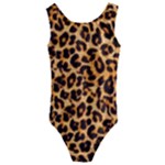 Giraffe Texture, Close-up, Giraffe Skin Texture Kids  Cut-Out Back One Piece Swimsuit