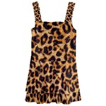 Giraffe Texture, Close-up, Giraffe Skin Texture Kids  Layered Skirt Swimsuit