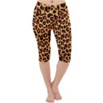 Giraffe Texture, Close-up, Giraffe Skin Texture Lightweight Velour Cropped Yoga Leggings