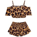 Giraffe Texture, Close-up, Giraffe Skin Texture Kids  Off Shoulder Skirt Bikini