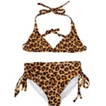 Giraffe Texture, Close-up, Giraffe Skin Texture Kids  Classic Bikini Set